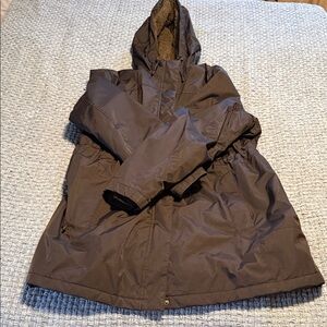 L.L. Bean Women's Hooded Puffer Coat in Brown